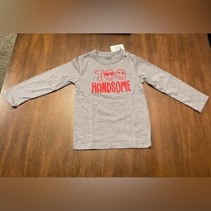 The Children's Place Long Sleeve Gray and Red Tee
